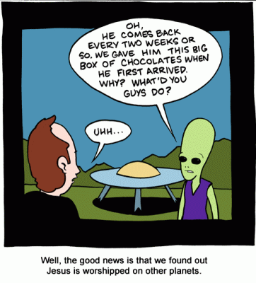 funny aliens. Aliens and Jesus
