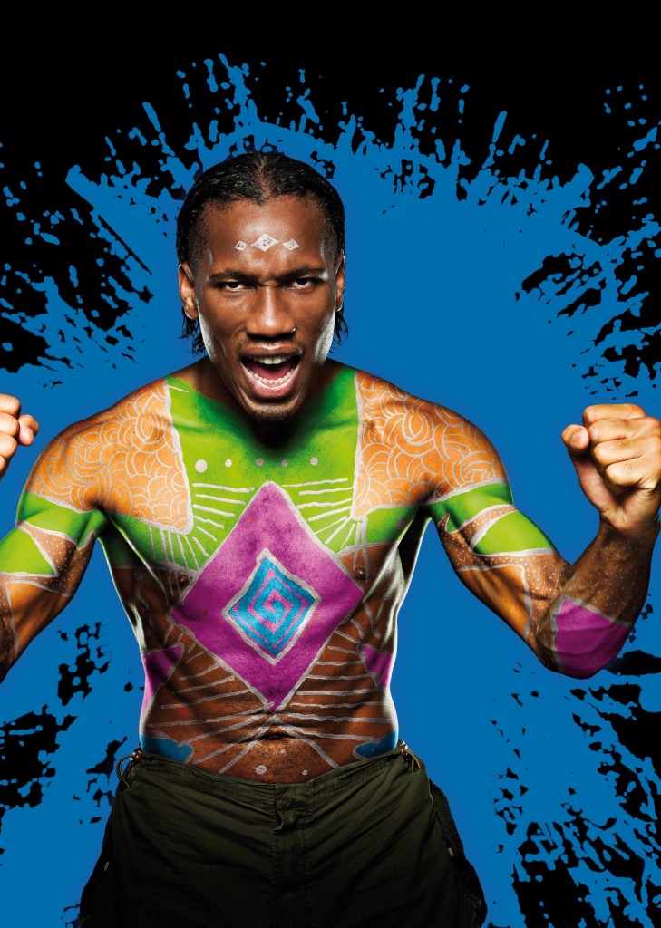 didier drogba body. Didier-Drogba-pepsibody paint