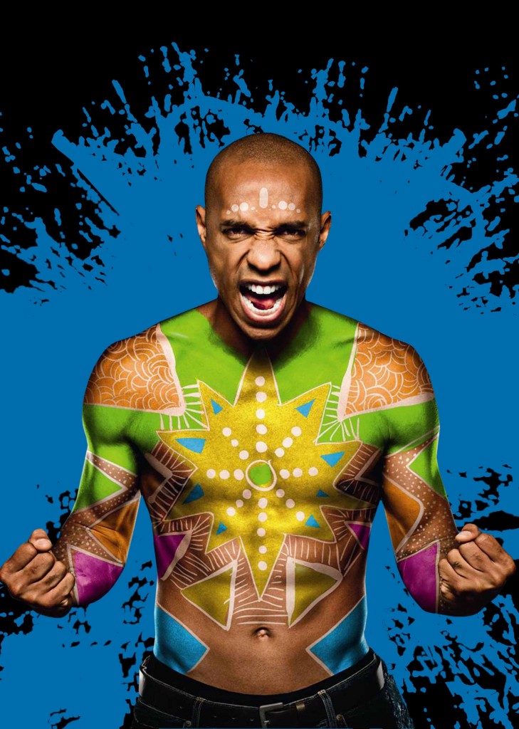 World Cup Body Paint 2010. Thierry-Henry-pepsi-ody paint