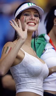 Most beautiful  sexy football fan