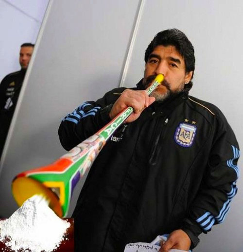 maradona vuvuzela-cocaine